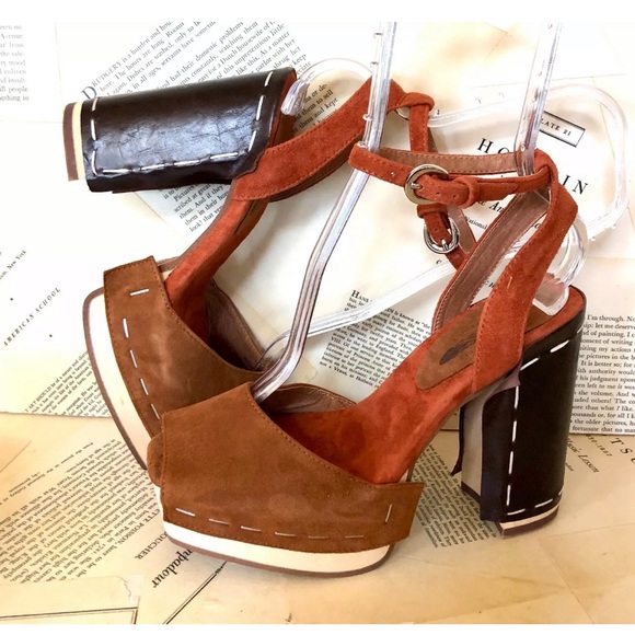 Jeffrey Campbell Sandal Platform Brown Rust - Picture 3 of 8